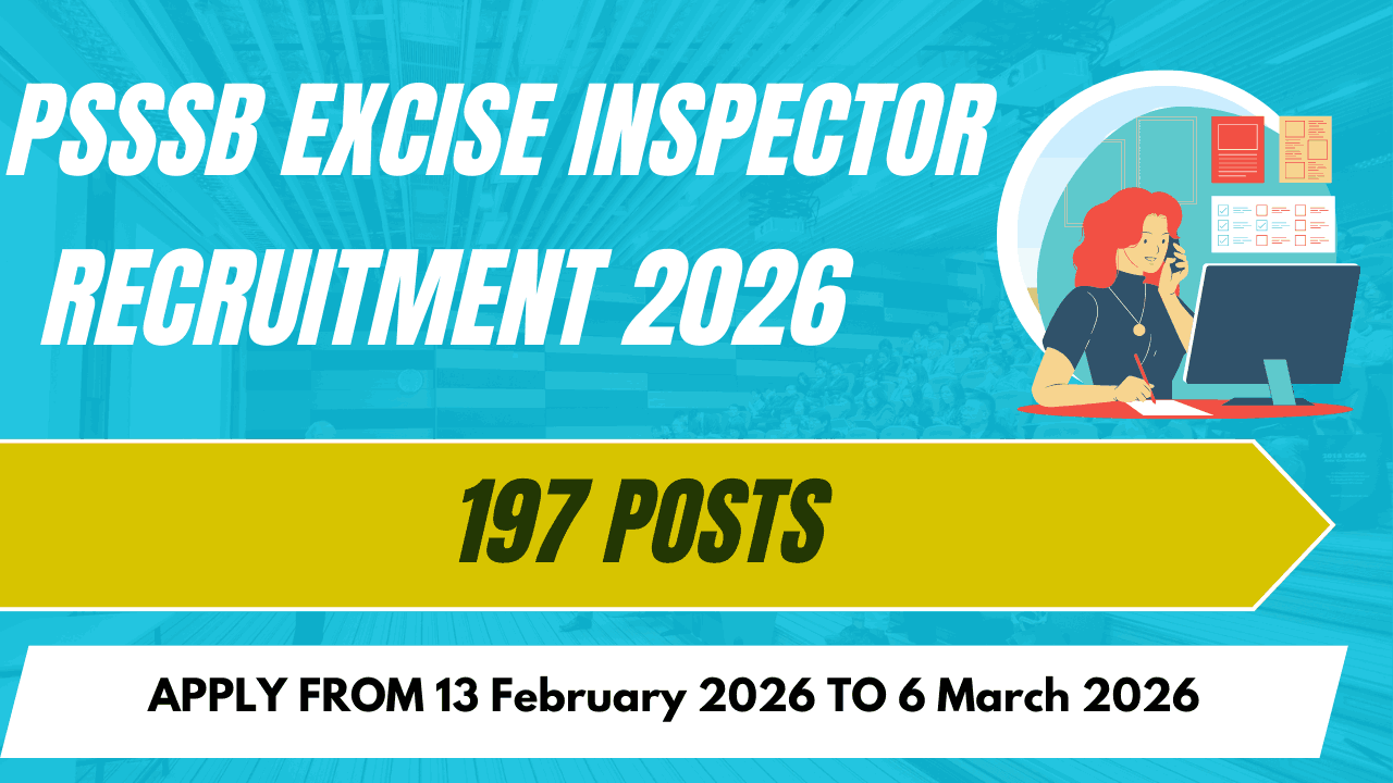 PSSSB Excise Inspector Recruitment 2026