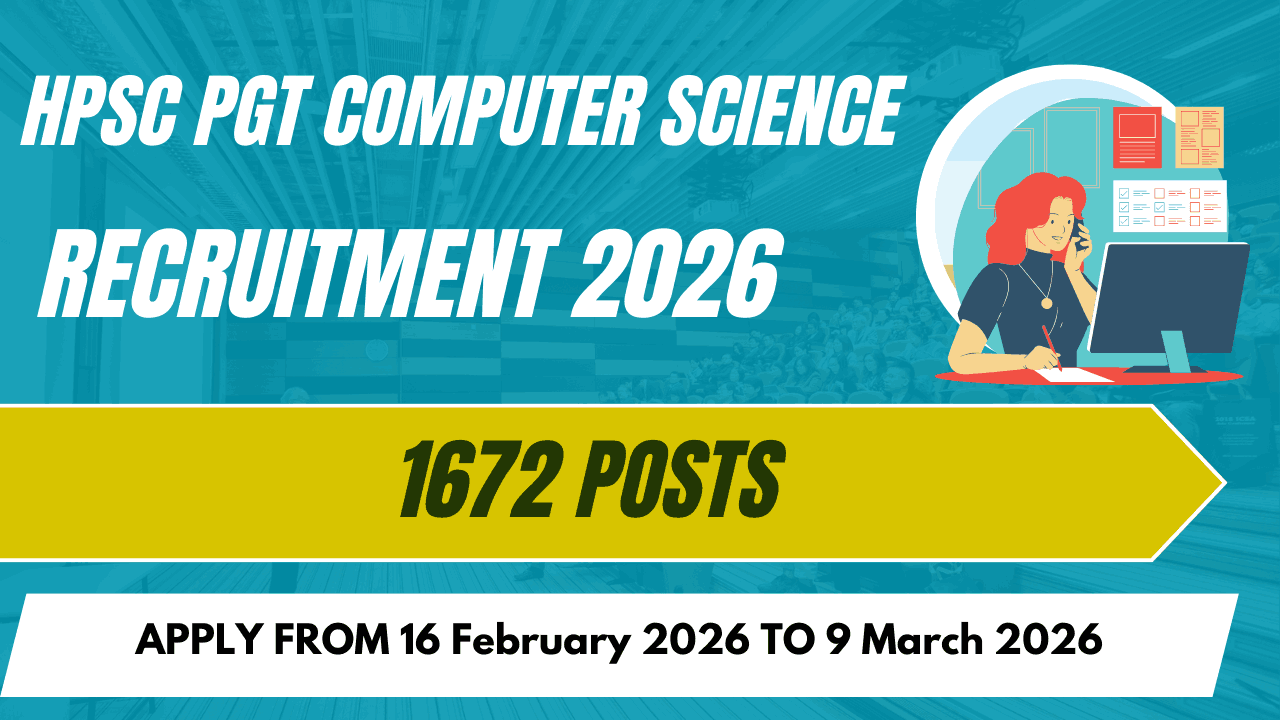 HPSC PGT Computer Science Recruitment 2026