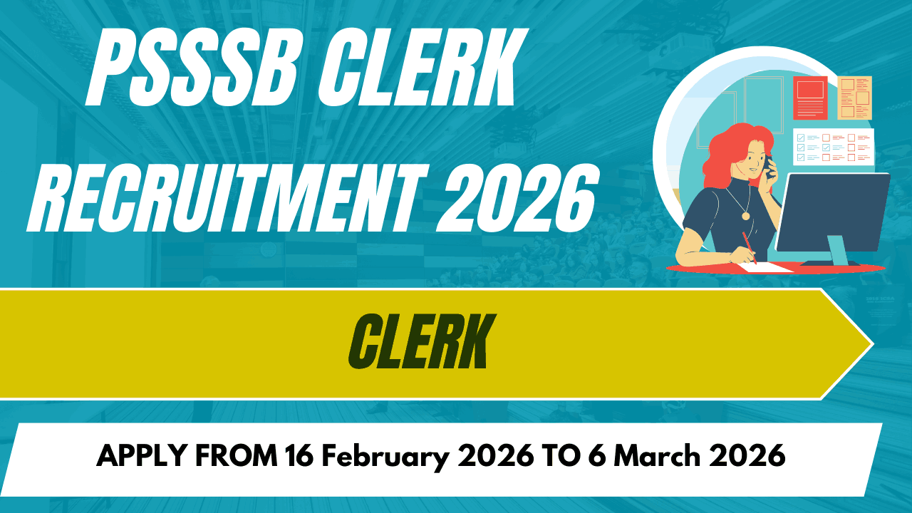 PSSSB Clerk Recruitment 2026