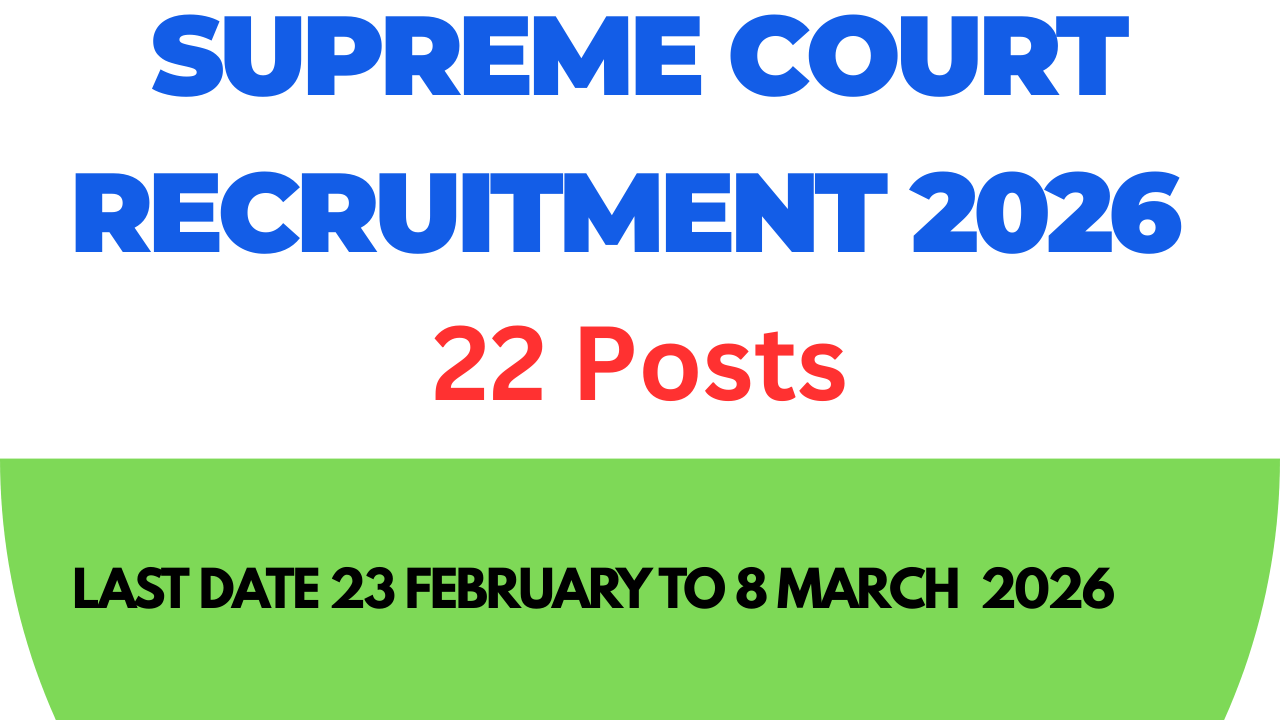 Supreme Court Recruitment 2026 