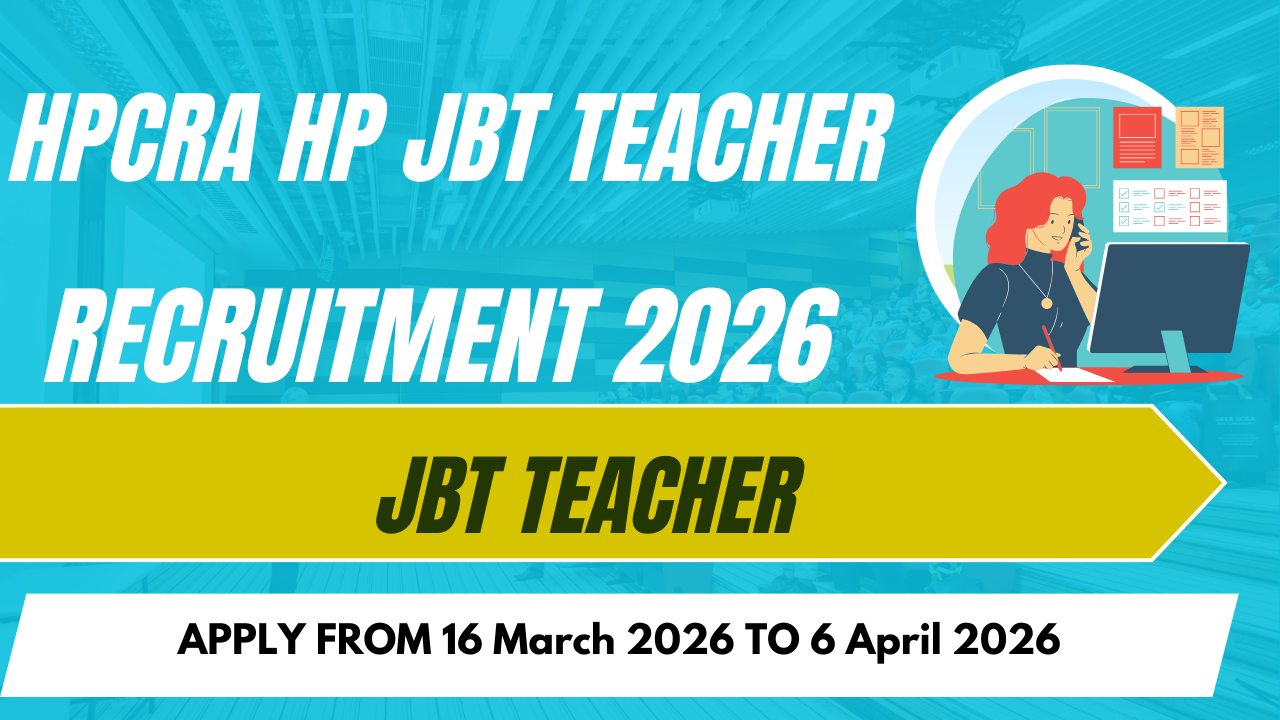 HPCRA HP JBT Teacher Recruitment 2026