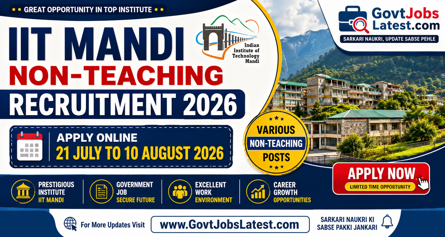 IIT Mandi Non-Teaching Recruitment 2026