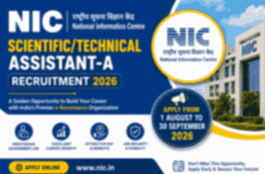 NIC Scientific/Technical Assistant-A Recruitment 2026